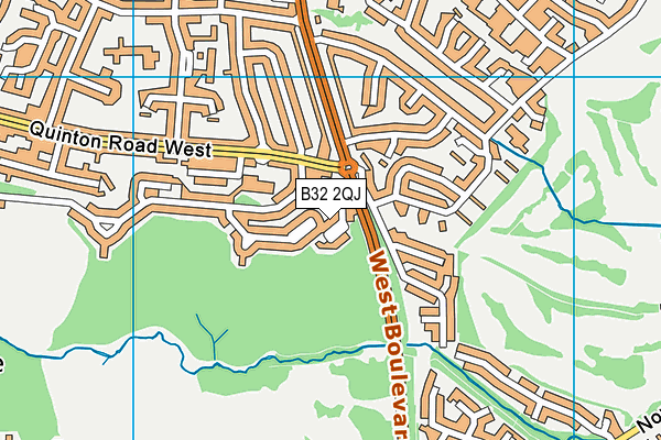 B32 2QJ map - OS VectorMap District (Ordnance Survey)