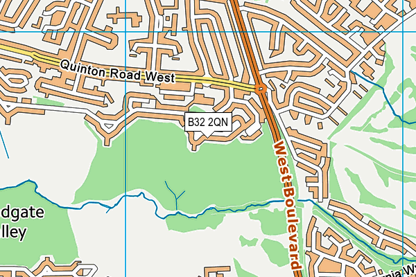 B32 2QN map - OS VectorMap District (Ordnance Survey)