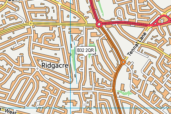 B32 2QR map - OS VectorMap District (Ordnance Survey)