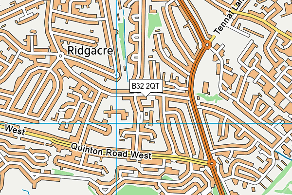 B32 2QT map - OS VectorMap District (Ordnance Survey)