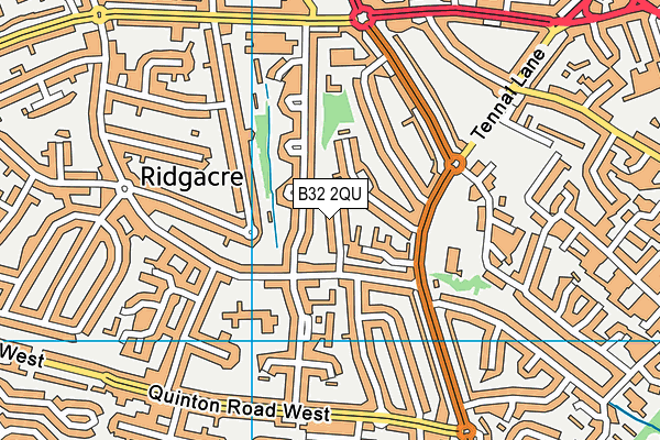B32 2QU map - OS VectorMap District (Ordnance Survey)
