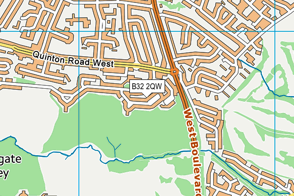 B32 2QW map - OS VectorMap District (Ordnance Survey)