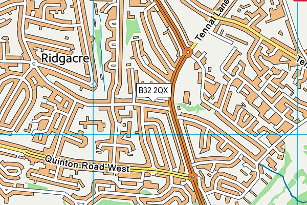 B32 2QX map - OS VectorMap District (Ordnance Survey)