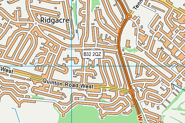 B32 2QZ map - OS VectorMap District (Ordnance Survey)