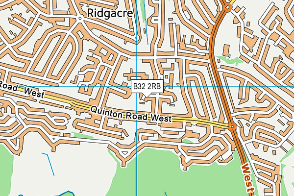 B32 2RB map - OS VectorMap District (Ordnance Survey)