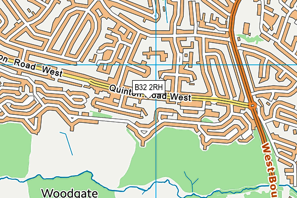 B32 2RH map - OS VectorMap District (Ordnance Survey)