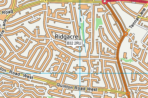 B32 2RU map - OS VectorMap District (Ordnance Survey)