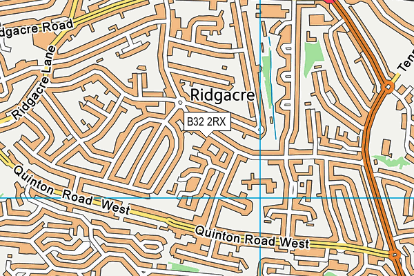 B32 2RX map - OS VectorMap District (Ordnance Survey)