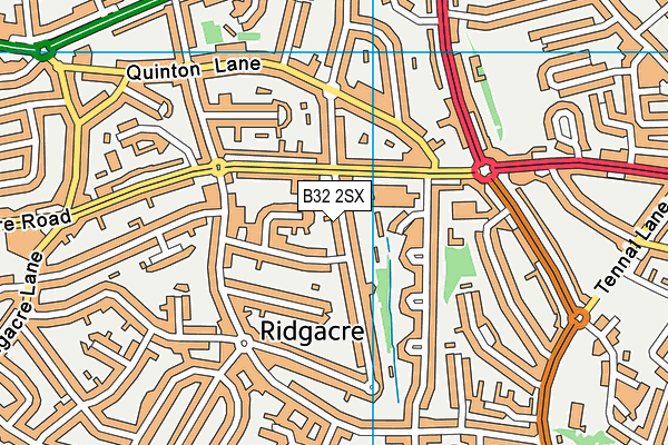 B32 2SX map - OS VectorMap District (Ordnance Survey)