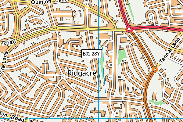 B32 2SY map - OS VectorMap District (Ordnance Survey)