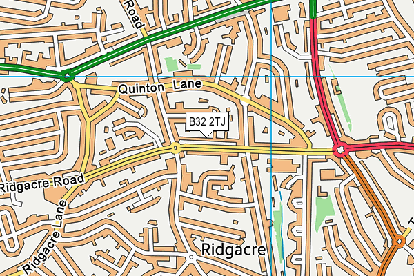 B32 2TJ map - OS VectorMap District (Ordnance Survey)