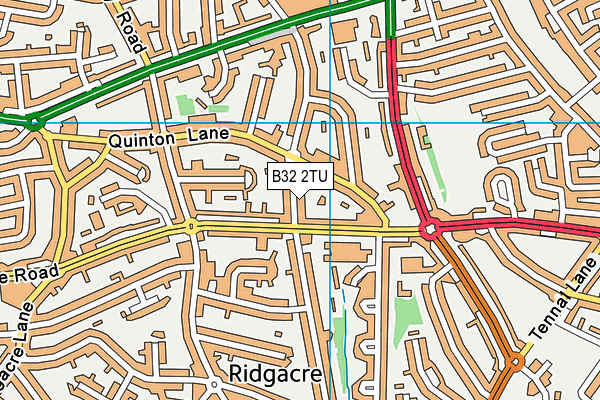 B32 2TU map - OS VectorMap District (Ordnance Survey)