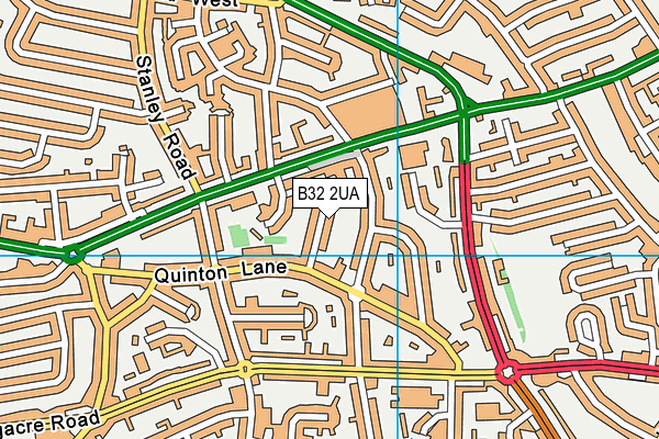 B32 2UA map - OS VectorMap District (Ordnance Survey)