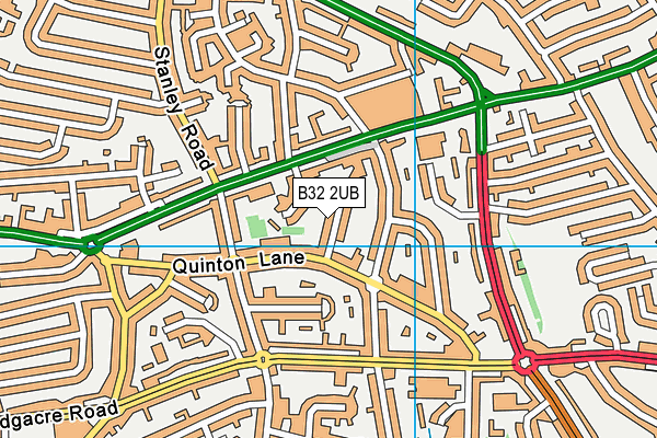 B32 2UB map - OS VectorMap District (Ordnance Survey)