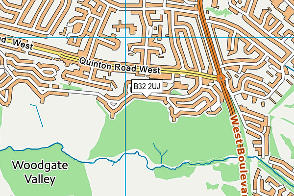 B32 2UJ map - OS VectorMap District (Ordnance Survey)