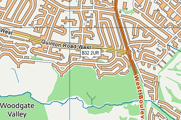 B32 2UR map - OS VectorMap District (Ordnance Survey)