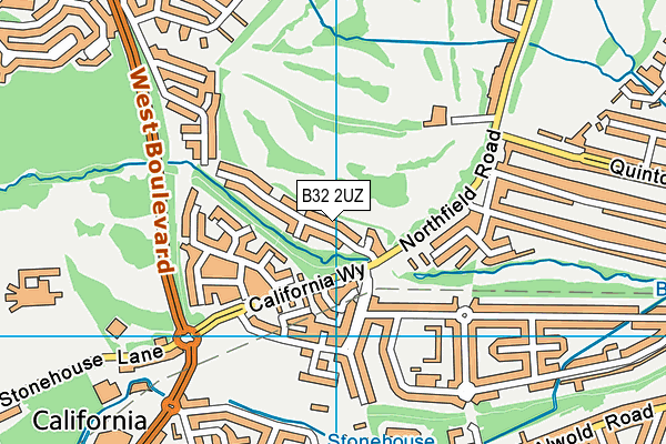 B32 2UZ map - OS VectorMap District (Ordnance Survey)