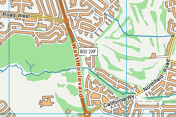 B32 2XF map - OS VectorMap District (Ordnance Survey)