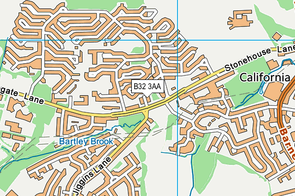 B32 3AA map - OS VectorMap District (Ordnance Survey)