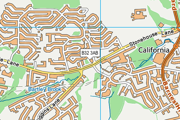 B32 3AB map - OS VectorMap District (Ordnance Survey)