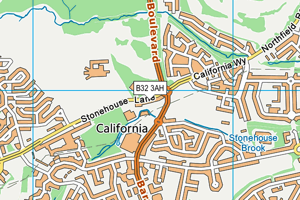 B32 3AH map - OS VectorMap District (Ordnance Survey)