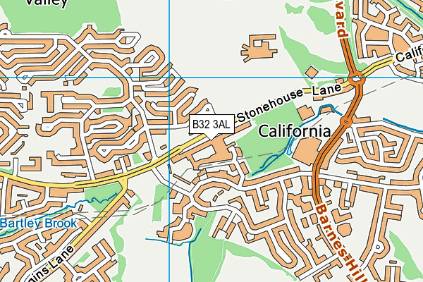 B32 3AL map - OS VectorMap District (Ordnance Survey)