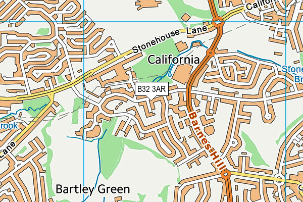 B32 3AR map - OS VectorMap District (Ordnance Survey)