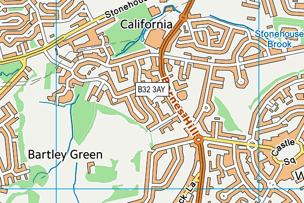 B32 3AY map - OS VectorMap District (Ordnance Survey)