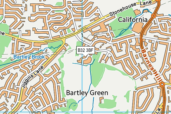 B32 3BF map - OS VectorMap District (Ordnance Survey)