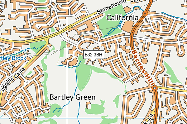 B32 3BH map - OS VectorMap District (Ordnance Survey)