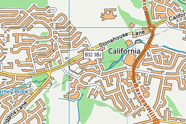 B32 3BJ map - OS VectorMap District (Ordnance Survey)