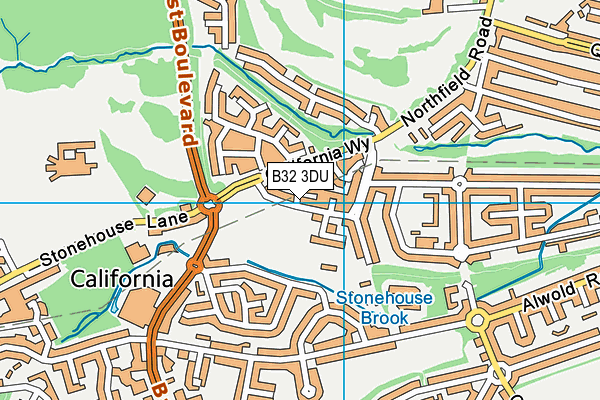B32 3DU map - OS VectorMap District (Ordnance Survey)