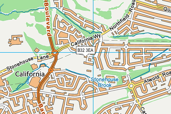 B32 3EA map - OS VectorMap District (Ordnance Survey)