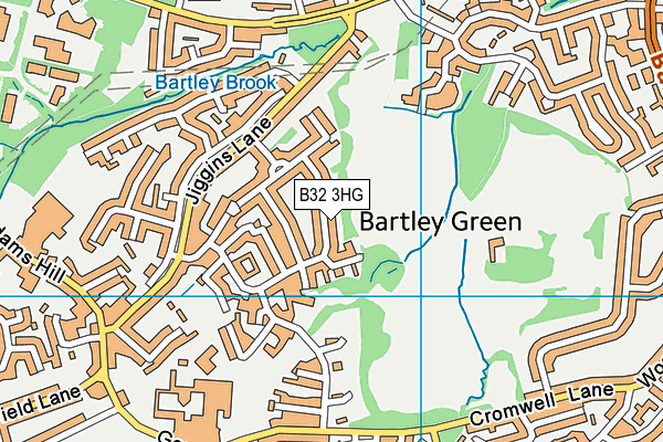 B32 3HG map - OS VectorMap District (Ordnance Survey)