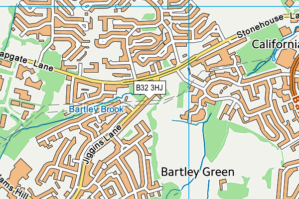 B32 3HJ map - OS VectorMap District (Ordnance Survey)