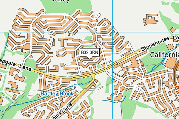 B32 3RN map - OS VectorMap District (Ordnance Survey)