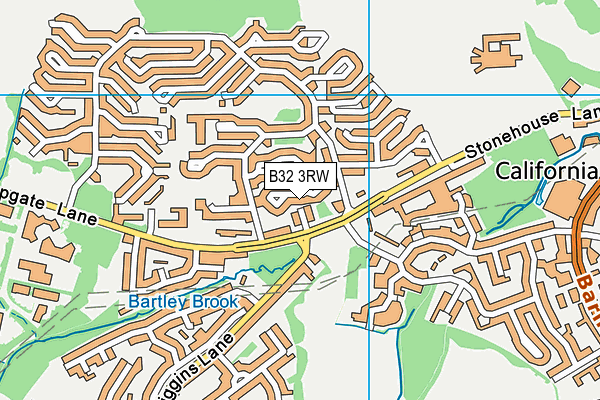 B32 3RW map - OS VectorMap District (Ordnance Survey)