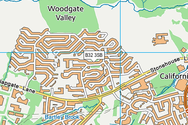 B32 3SB map - OS VectorMap District (Ordnance Survey)