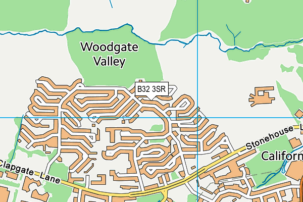 B32 3SR map - OS VectorMap District (Ordnance Survey)
