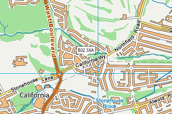 B32 3XA map - OS VectorMap District (Ordnance Survey)