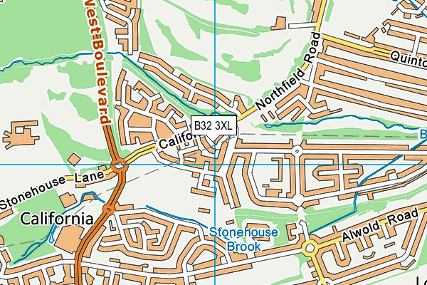 B32 3XL map - OS VectorMap District (Ordnance Survey)