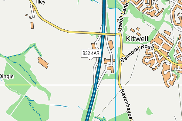 B32 4AR map - OS VectorMap District (Ordnance Survey)