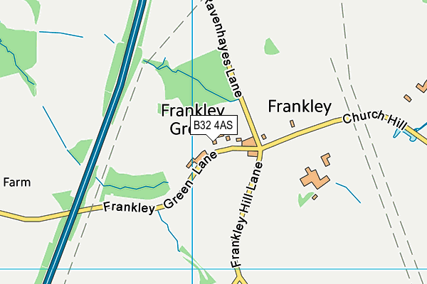 B32 4AS map - OS VectorMap District (Ordnance Survey)