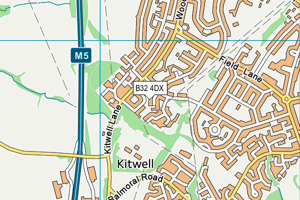 B32 4DX map - OS VectorMap District (Ordnance Survey)