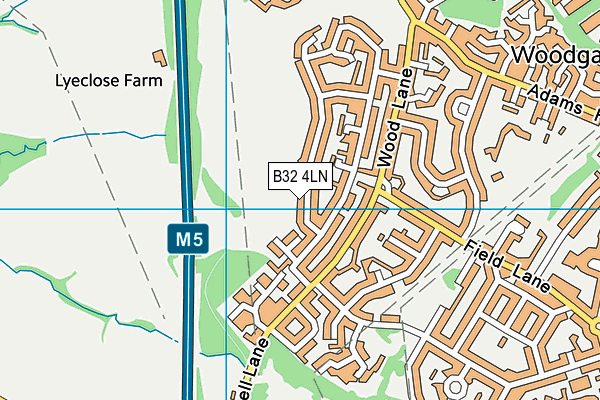 B32 4LN map - OS VectorMap District (Ordnance Survey)