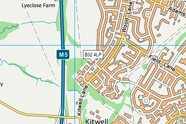 B32 4LP map - OS VectorMap District (Ordnance Survey)