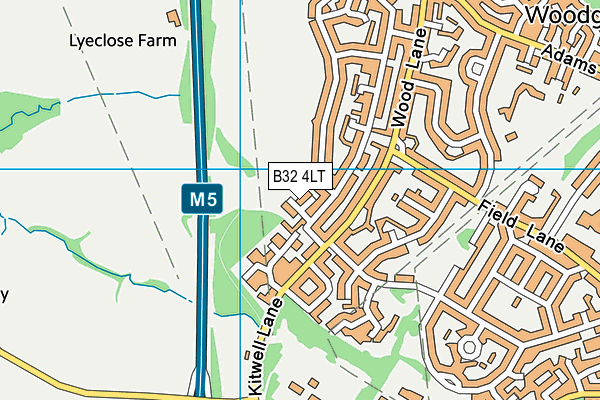 B32 4LT map - OS VectorMap District (Ordnance Survey)