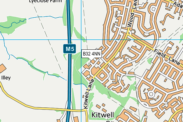 B32 4NN map - OS VectorMap District (Ordnance Survey)