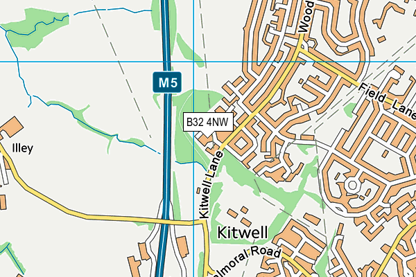 B32 4NW map - OS VectorMap District (Ordnance Survey)