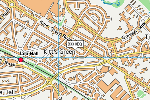 B33 0EQ map - OS VectorMap District (Ordnance Survey)